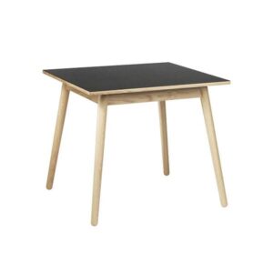 FDB Møbler - C35A spisebord i eg/mørkegrå linoleum