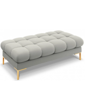 Mamaia puf til sofa i polyester 133 x 62 cm - Guld/Lysegrå