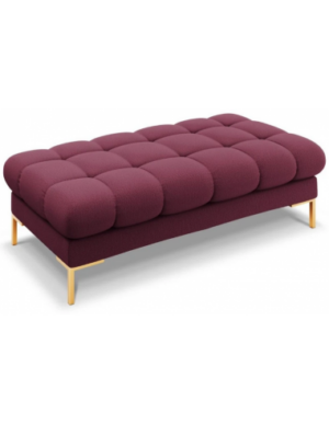 Mamaia puf til sofa i polyester 133 x 62 cm - Guld/Mørkerød