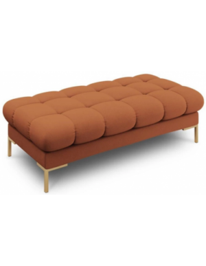 Mamaia puf til sofa i polyester 133 x 62 cm - Guld/Murstensrød