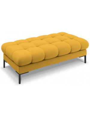 Mamaia puf til sofa i polyester 133 x 62 cm - Sort/Gul