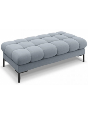 Mamaia puf til sofa i polyester 133 x 62 cm - Sort/Lyseblå