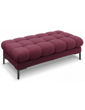 Mamaia puf til sofa i polyester 133 x 62 cm - Sort/Mørkerød