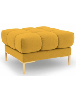 Mamaia puf til sofa i polyester 60 x 60 cm - Guld/Gul
