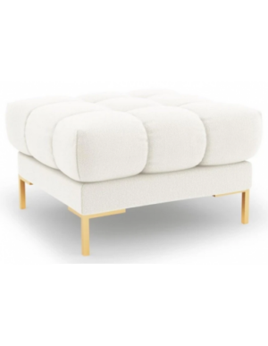 Mamaia puf til sofa i polyester 60 x 60 cm - Guld/Lys beige