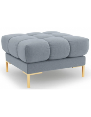 Mamaia puf til sofa i polyester 60 x 60 cm - Guld/Lyseblå