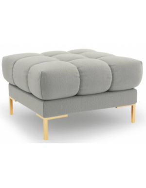 Mamaia puf til sofa i polyester 60 x 60 cm - Guld/Lysegrå