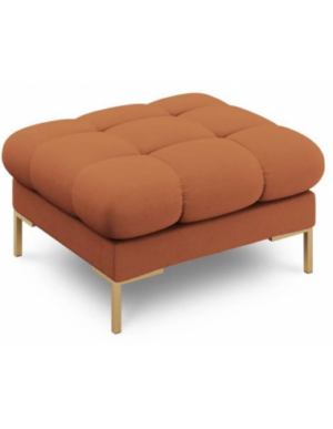 Mamaia puf til sofa i polyester 60 x 60 cm - Guld/Murstensrød