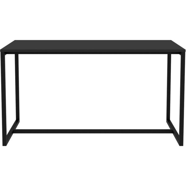 TENZO Lipp spisebord, rektangulær - shadow sort MDF og sort metal (140x90)