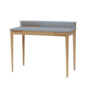 ASHME Skrivebord B 110 x D 56 x H 75 cm - Asketræ/Mørkegrå