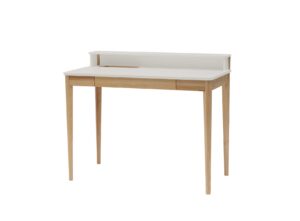 ASHME Skrivebord B 110 x D 56 x H 75cm - Asketræ/Lysegrå