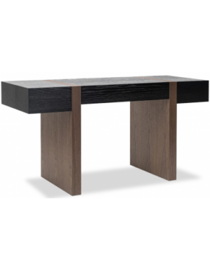 Borgo skrivebord i valnøddefinér og egetræsfinér 150 x 55 cm - Wenge/Valnød