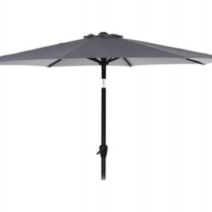 Alu parasol med tilt - Ø 3 meter - Grå