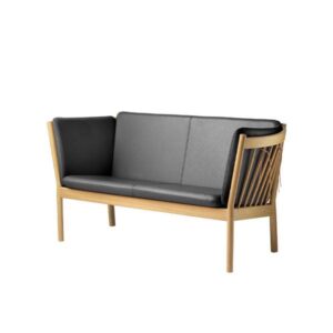FDB Møbler - J148 2 pers. sofa - sort læder