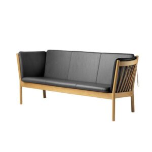 FDB Møbler - J149 3 pers. sofa - sort læder