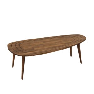 NORDVÄRK Sweet sofabord, dråbeformet - valnøddefarvet træ (115x50)