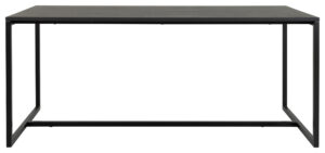 TENZO Lipp spisebord, rektangulær - sort askefinér og metal (180x90)