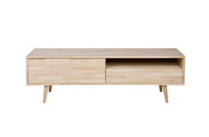 WOOOD Tygo TV-bord, m. 1 rum, 1 skuffe og 1 låge - natur eg (150x44)