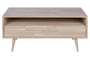 WOOOD Tygo TV-bord, m. 1 rum og 1 skuffe - natur eg (100x44)