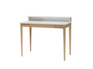 ASHME Skrivebord B 110 x D 56 x H 75cm - Asketræ/Hvid