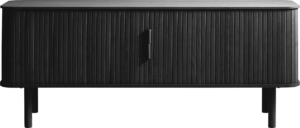 Cavo, TV-bord, sort, H55,6x160 cm, egetræ