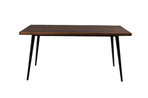 DUTCHBONE Alagon spisebord, rektangulær - brun valnøddefinér og sort stål (160X90)