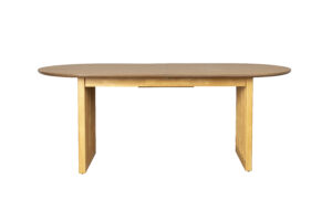 DUTCHBONE Barlet spisebord, m. tillægsplade - natur egetræsfinér og natur gummitræ (200/240x90)