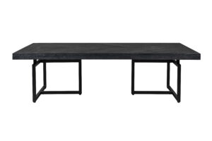 DUTCHBONE Klasse sofabord, sildeben, rektangulær - sort træ og sort stål (120x60)