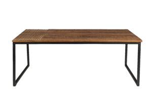 DUTCHBONE Randi sofabord, rektangulær - brun mangotræ og stål (110x60)