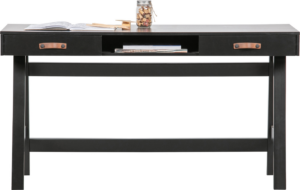 Dian, Skrivebord, sort, H75x62x140 cm, fyrretræ