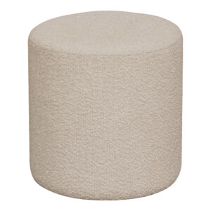 HOUSE NORDIC Ejby puf, rund - beige bouclé polyester stof (Ø34)