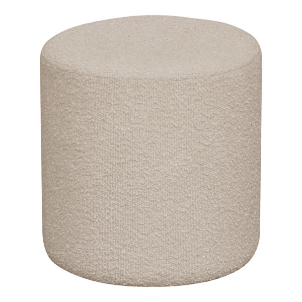 HOUSE NORDIC Ejby puf, rund - beige bouclé polyester stof (Ø34)