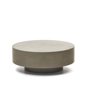 LAFORMA Garbet sofabord, til inde og ude, rund - grå fibercement (Ø80)