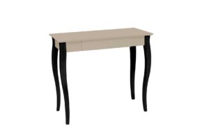 LILLO Skrivebord 85x40cm Sorte Ben / Brun Beige