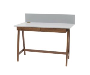 LUKA Skrivebord 110x50cm med Skuffe Eg / Lysegrå