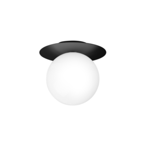 Liila 1 large væglampe / loftlampe, sort/opal