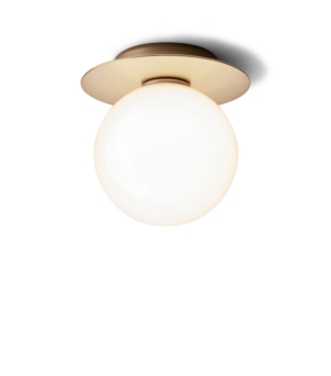 Liila 1 medium væglampe / loftlampe IP44, nordic guld/opal
