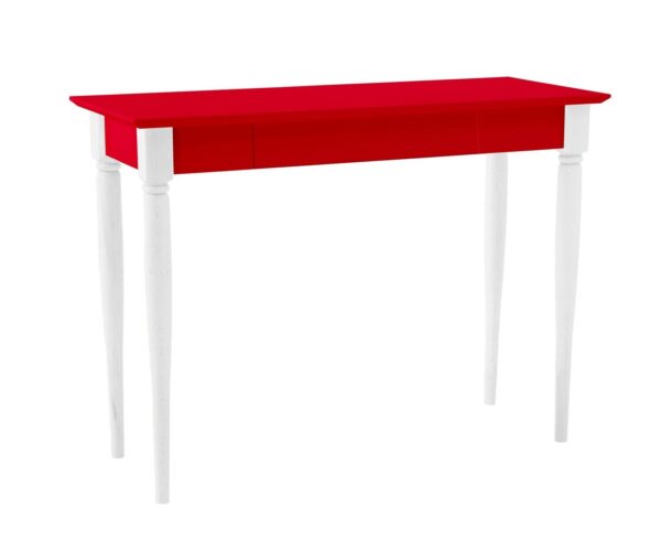 MAMO Skrivebord 105x40 cm Hvide Ben / Røde