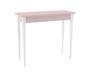 MAMO Skrivebord 85x40cm - Pink / Hvide ben