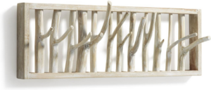 Muntfre, Væghængt knagerække, natur, H20x60x12 cm