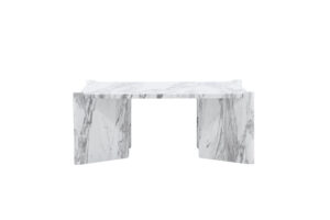 VENTURE DESIGN Rogaland sofabord, kvadratisk - hvid marmorlook MDF (100x100)