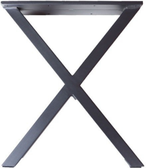 XS, Ben til bænk, X-Stel, Krydsstel, sort, H42x36x6 cm, stål
